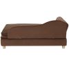 VEVOR Pet Sofa, Dog Couch for Large-Sized Dogs and Cats, Soft Velvety Dog Sofa Bed, 110 lbs Loading Cat Sofa, Dark Brown