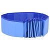 Foldable Dog Swimming Pool Blue 118.1"x15.7" PVC