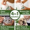 Ear Cleaner Wipes for Dogs Cats Puppies Kittens 100 Count Natural Medicated Cleansing Deodorizer Removes Dirt Wax