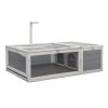 Tortoise House Wooden Turtle Habitat with Removable Top and Tray for Indoors and Outdoors, Gray