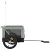 Pet Bike Trailer Gray and Black Oxford Fabric&Iron