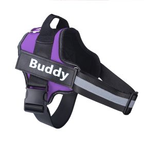 Dog Harness No Pull Reflective Breathable Adjustable Pet (Option: Purple-XS)