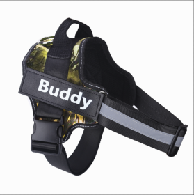 Dog Harness No Pull Reflective Breathable Adjustable Pet (Option: Camouflage green-S)